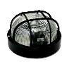 ELECTRICIDAD APLIQUE REDONDO 60W E-27 NEGRO CAJA Ø18,5 CM 14023