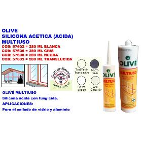 BAJA OLIVE SILICONA ACETICA (ACIDA) S-10 MULTI GRIS 280 ML