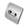 ELECTRICIDAD FINSTOCK BASE TV-FM ALUMINIO BLISTER 40831