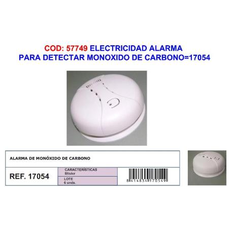 ELECTRICIDAD FINSTOCK ALARMA DE MONOXIDO DE CARBONO 17054
