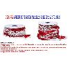 CADENA DE PLASTICO ROJA-BLANCA BOBINA 25 MTS. 6 M.M.