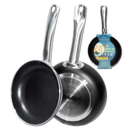 TALOX SARTEN ALUMINIO PRENSADO FULL INDUCCION MANGO INOX 18 CM