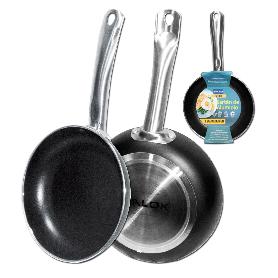 TALOX SARTEN ALUMINIO PRENSADO FULL INDUCCION MANGO INOX 26 CM