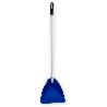 RECOGEDOR PLEGABLE ANTIVUELCO AZUL PALO METALICO