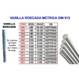 VARILLA ROSCADA METRICA 24 MM DIN 975 CALIDAD 4.8