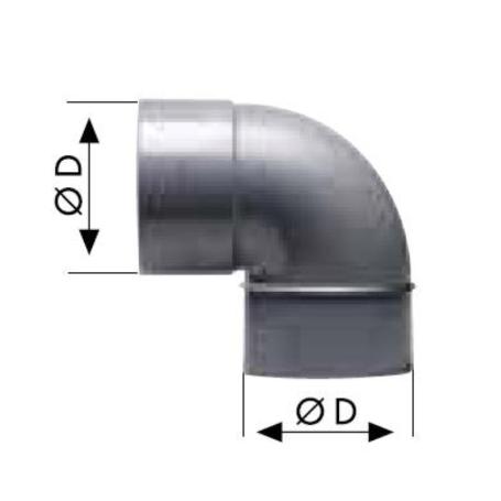 PVC CODO M - H DE40 Ø 90 °   CMH-106 200500 - 52011