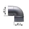 PVC CODO M - H DE40 Ø 90 °   CMH-106 200500 - 52011