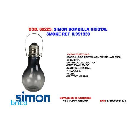 SIMON FINSTOCK BOMBILLA CRISTAL SMOKE IL951330