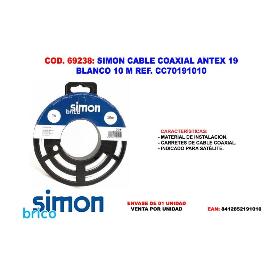 SIMON FINSTOCK CABLE COAXIAL ANTEX 19 BLANCO 10 M CC70191010