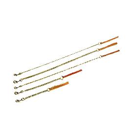 CORREA PERRO RONZAL CADENA + PUÑO CUERO 1000X25 MM 07011