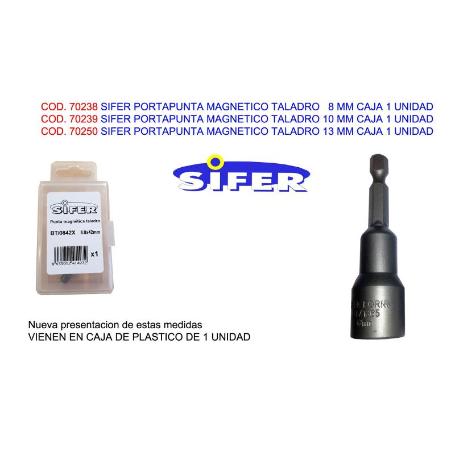 SIFER PORTA LLAVE VASO IMAN TALADRO 13 X65MM UNIDAD   BT-1365
