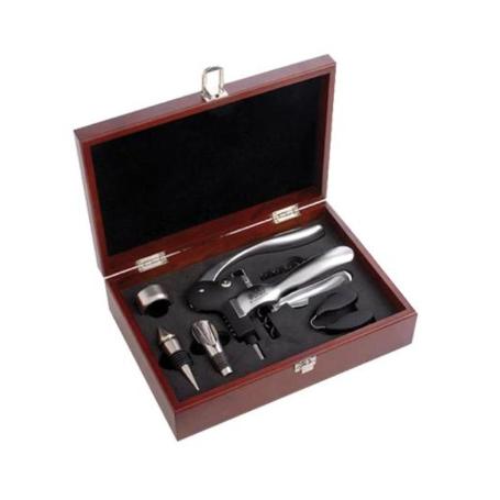 BOJ ESTUCHE REGALO MADERA Nº1 5 PZAS.ACCESORIOS VINO 09952