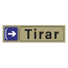 PLACA ADH.TIRAR HORIZONTAL PVC 53X165MM 4721 BL FINSTOCK