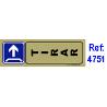 PLACA ADH.TIRAR VERTICAL PVC 53X165MM 4751 BL FINSTOCK