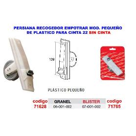 PERSIANA RECODEGOR EMBUTIR PLAST.PEQUEÑO BLANC CINTA 22 07001002