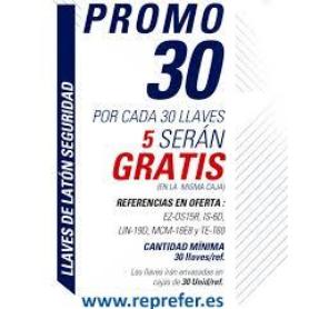 LLAVES JMA PROM. 30 LLAVES+5 GRATIS SEGURIDAD LATON MOD  IS-6D