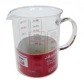 JARRA MEDIDORA 1 LT. VIDRIO BOROSILICATO 01659