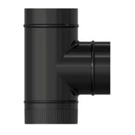 ESTUFA TE VITRIFICADO NEGRO A 90 º Ø 100 MM TEV10090