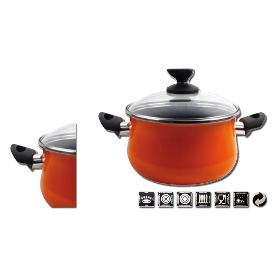 MAGEFESA VALENCIA OLLA ACERO ESMALTADA TAPA CRISTAL 20 01114648
