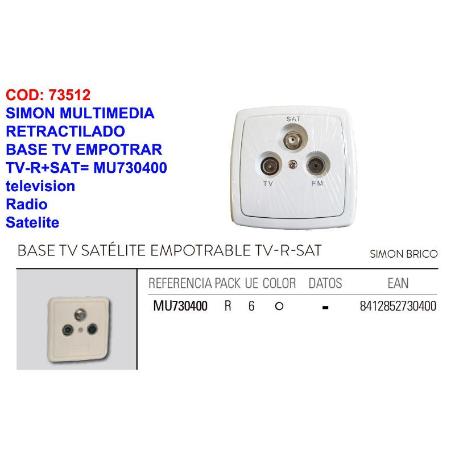SIMON FINSTOCK MULTIMEDIA BASE TV EMPOTRAR TV-R+SAT  MU730400