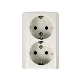 SIMON DOBLE BASE  SUPERFICIE BLANCO SCHUKO 16 A MS540306