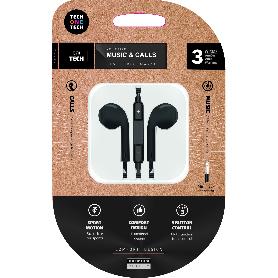 TECH AURICULARES CON MICROFONO JACK 3.5 MM NEGRO TEC1002