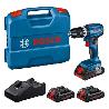 SET PARA PROFESIONALES: TALADRO CON PERCUSIÓN A BATERÍA GSB 18V-45 + 3 X PROCORE18V 4.0AH + GAL 18V-40 EN L-CASE