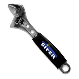 SIFER LLAVE INGLESA AJUSTABLE CR-V 10 40X37X36 MM M-GOMA 12-1093
