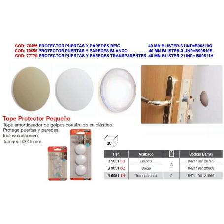 BRINOX PROTECTOR PUERTAS+PAREDES TRANSP.40MM BL-2 UND B90511H