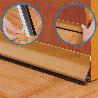 BRIPLAS BAJOPUERTA ADHESIVO PVC CON CEPILLO 93 CM ROBLE 514R