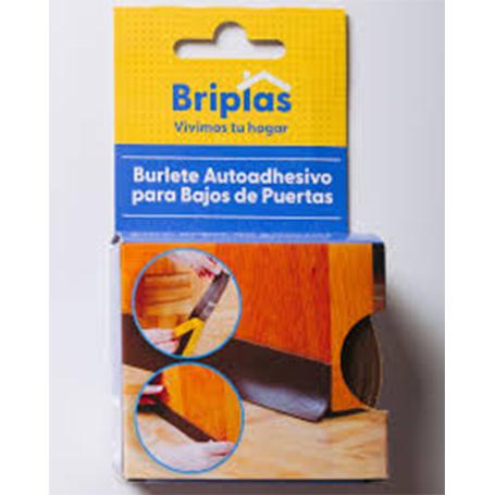BRIPLAS BAJOPUERTA ADHESIVO FLEXIBLE 1M X 38 MM MARRON 515M