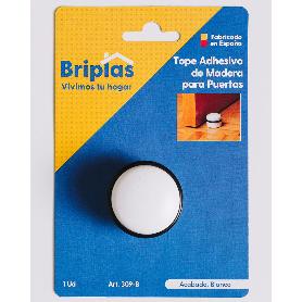 BRIPLAS TOPE PUERTA ADHESIVO MADERA CILINDRO 1U BLANCO 309B