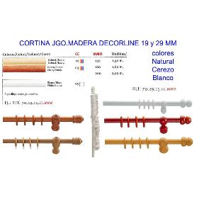 CORTINA FINSTOCK JGO.MADERA DECORLINE 29MMX3,00 MT NATURAL 01