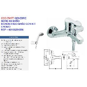 GENEBRE SERIE K8 BAÑO MONOMANDO DUCHA CON KIT CROMO 60110284566