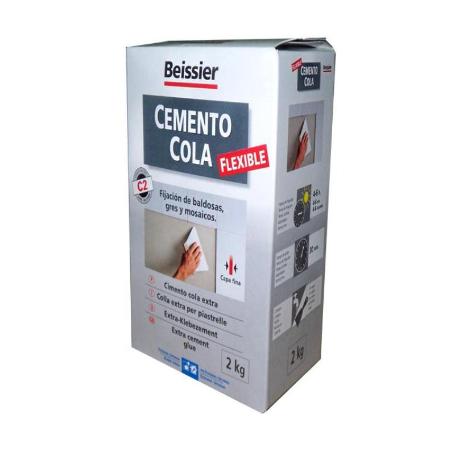AGUAPLAST CEMENTO COLA EXTRA FLEXIBLE CAJA ESTUCHE 2KG 70164-001