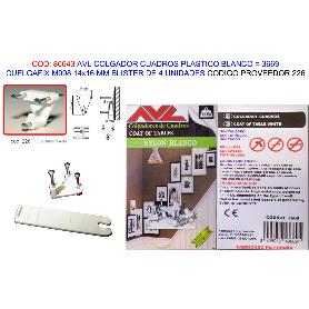 AVL COLGADOR CUADROFIX BLANCO M998 14X16MM BL 4 UND 3669 (226)