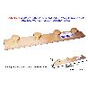 GISDALIA PERCHA PLASTICO MADERA CLARA 400X60X12MM 4 POMOS 287