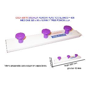 GISDALIA FINSTOCK PERCHA PLAST 320X60X12MM 3 POMOS LILA 439