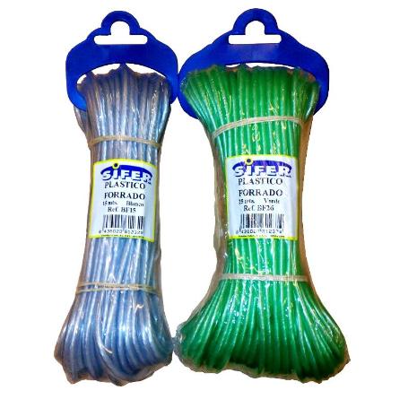 SIFER CUERDA PLASTICO FORRADO 4 MM X   10 METROS BLANCO BF10