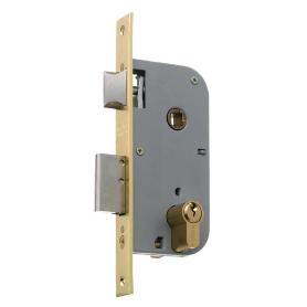MCM CERRADURA EMBUTIR MADERA 1308-2-40 CANTO RECTO LATON GORJA