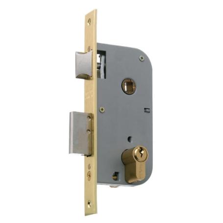 MCM CERRADURA EMBUTIR MADERA 1308-2-40 CANTO RECTO LATON GORJA