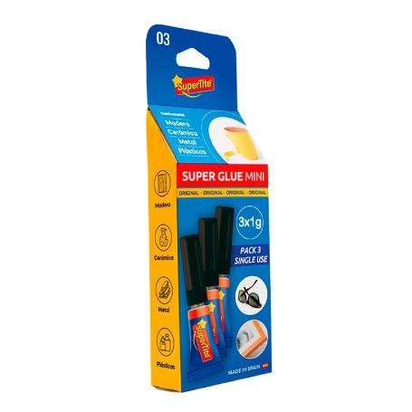 SUPERTITE ADHESIVO SUPER GLU MINI NSTANTANEO CIANO 3UX1,5GR 2403