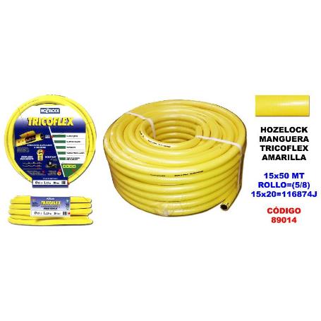 HOZELOCK MANGUERA TRICOFLEX AMARILLA 5 CAPAS 15 Ø X 50 M 116874J