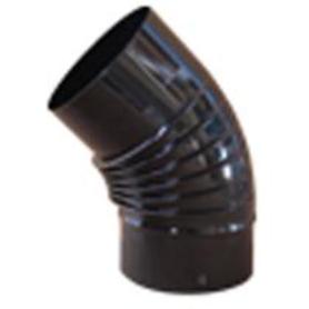 ESTUFA CODO VITRIFICADO NEGRO 850º RIZADO 45º DE 120 CV12045(04)