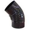 ESTUFA CODO VITRIFICADO NEGRO 850º RIZADO 45º DE 120 CV12045(04)