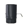 ESTUFA TUBO VITRIFICADO NEGRO 850º 1 METRO Ø100+LLAVE TV100+LLAV