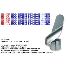ESTUFA GIRATORIO CON VELETA GALVANIZADO 100 GG100