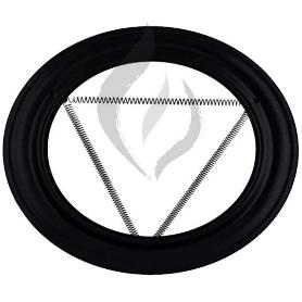 PLAFON  ESTUFA VITRIFICADO NEGRO Ø 150MM PM150
