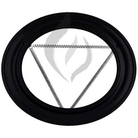 PLAFON  ESTUFA VITRIFICADO NEGRO Ø 150MM PM150
