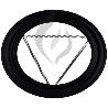 PLAFON  ESTUFA VITRIFICADO NEGRO Ø 150MM PM150